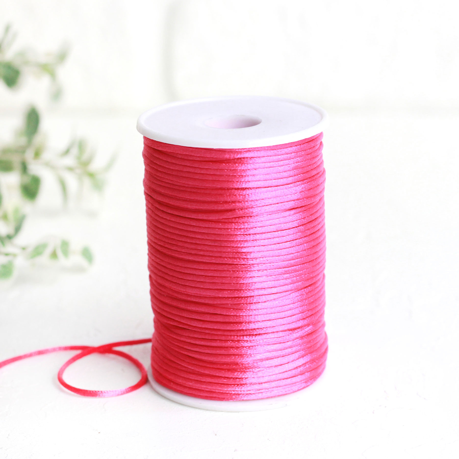 Fuchsia flush rope (rat tail), 2 mm / 5 metres - 1