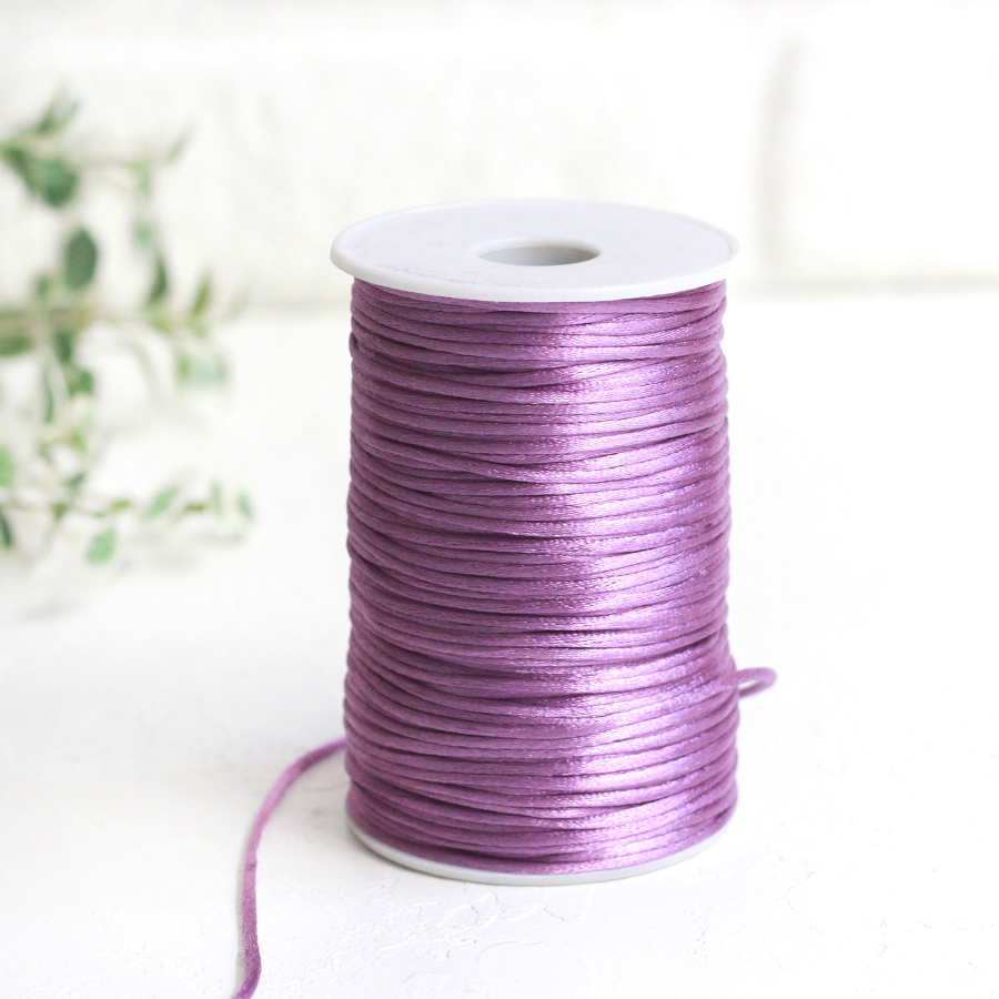 Lilac flush rope (rat tail), 2 mm / 5 metres - 1