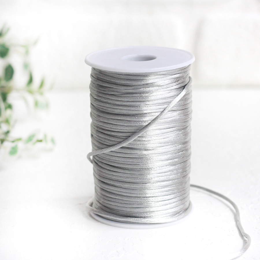 Grey flush rope (rat tail), 2 mm / Roll - 1