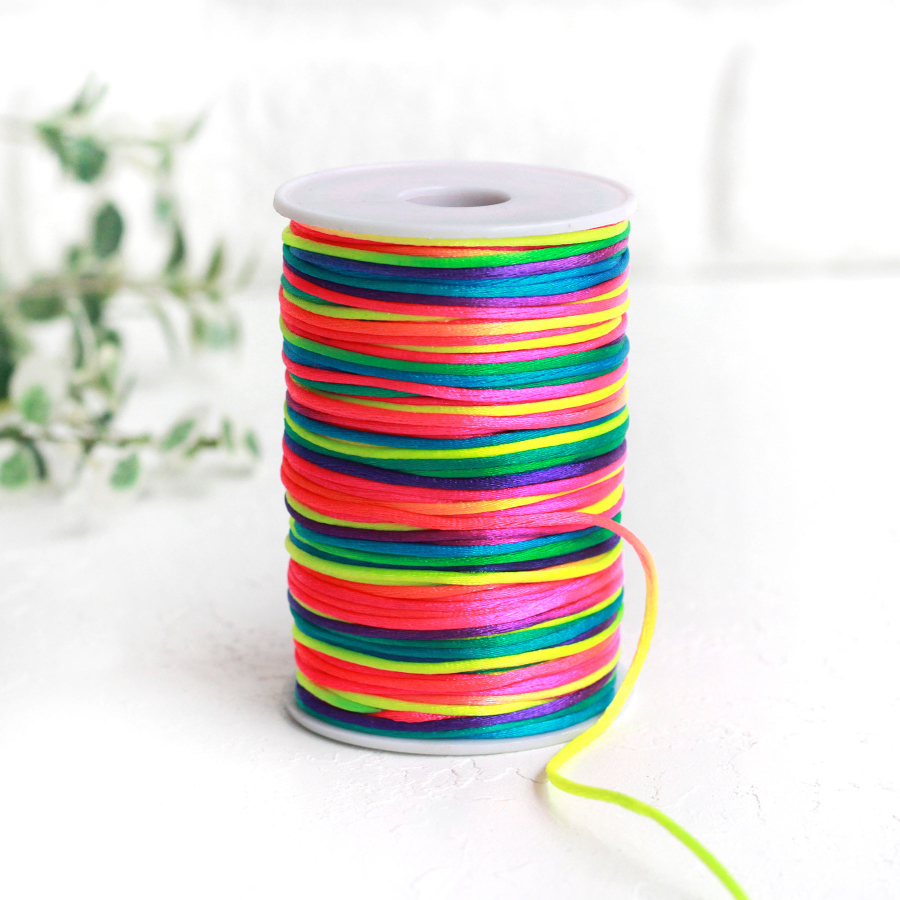 Colorful Flush rope (rat tail), 2 mm / Roll - 1