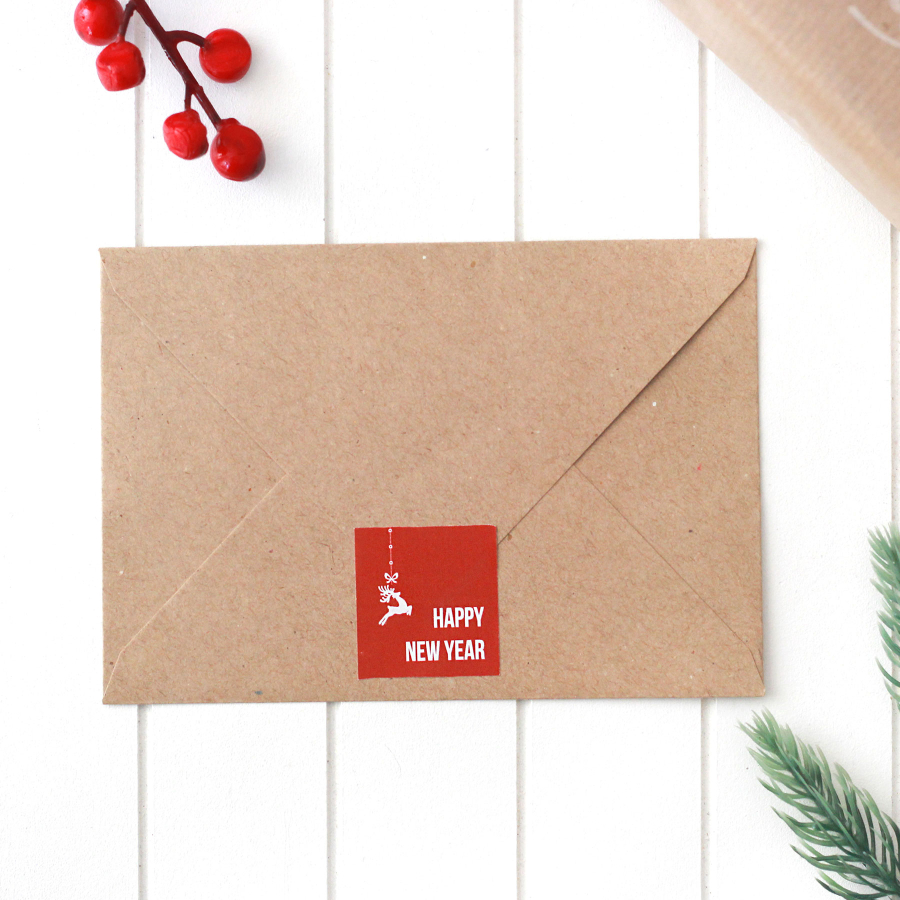 Christmas messages sticker set, 3x3 cm / 10 pages (Colour) - 2