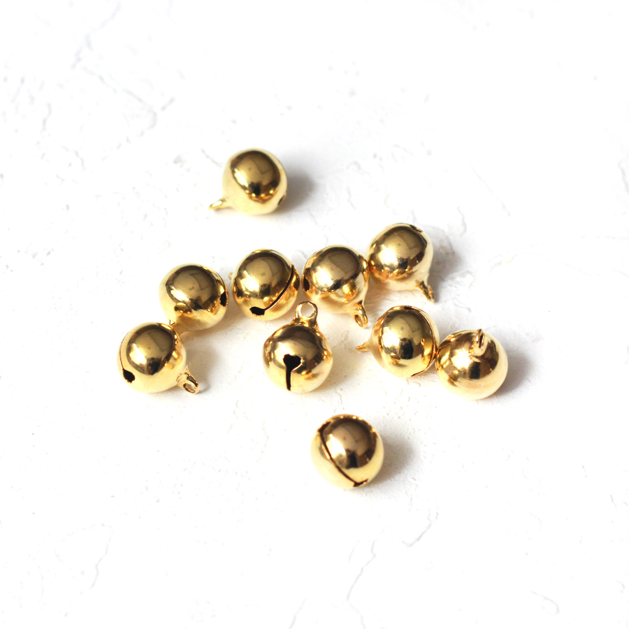 Bell, gold / 10 pcs - 1