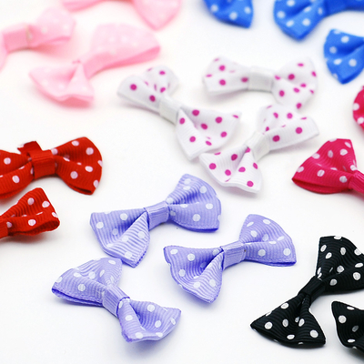 Bow, polka dot / 3 pcs (Dark Blue) - 2