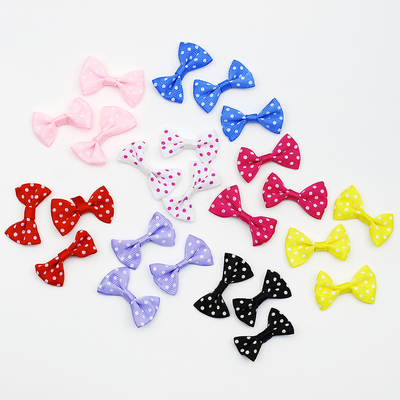 Bow, polka dot / 3 pcs (Dark Blue) - 1