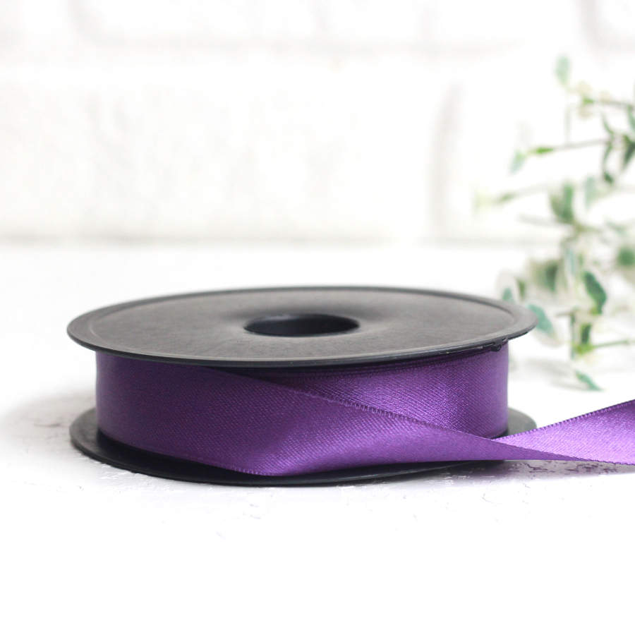 Purple satin ribbon, 25 mm / 2 metres - 1