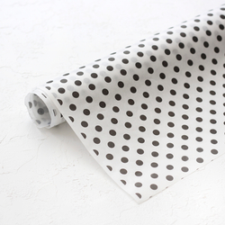 Wrapping paper, black polka dot, 70x100 cm / 100 pcs (White) - 2