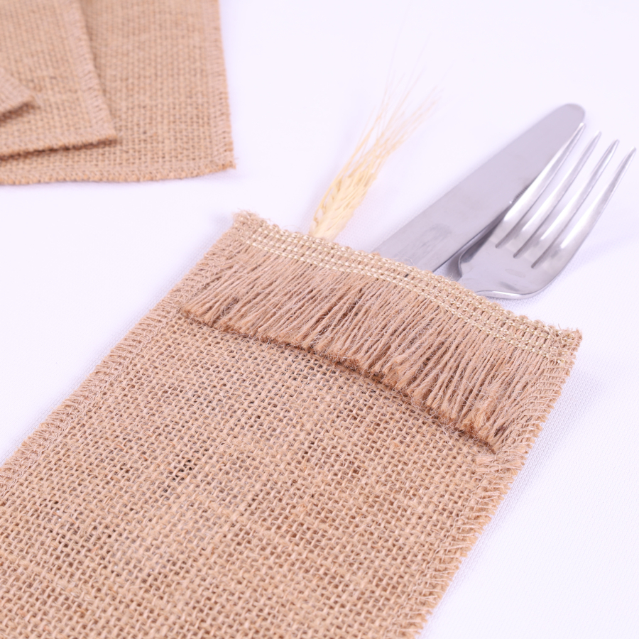 Cutlery service with fringe edge, 10x15 cm / 4 pcs - 2