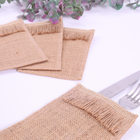 Cutlery service with fringe edge, 10x15 cm / 4 pcs - 5