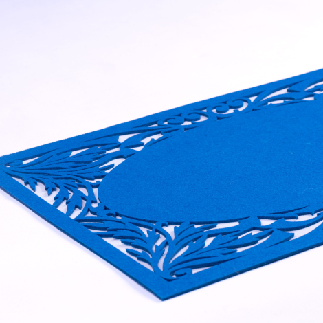 Blue felt placemat, branch - 29x45 cm / 1 piece - 2