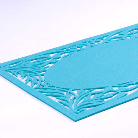 Baby blue felt placemat, branch - 29x45 cm / 1 piece - 2