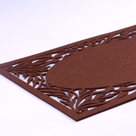 Brown felt placemat, branch - 29x45 cm / 1 piece - 2