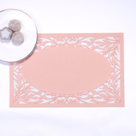 Powder Color felt placemat, branch - 29x45 cm / 1 piece - Bimotif