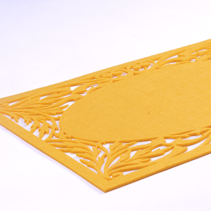 Orange felt placemat, branch - 29x45 cm / 1 piece - 2