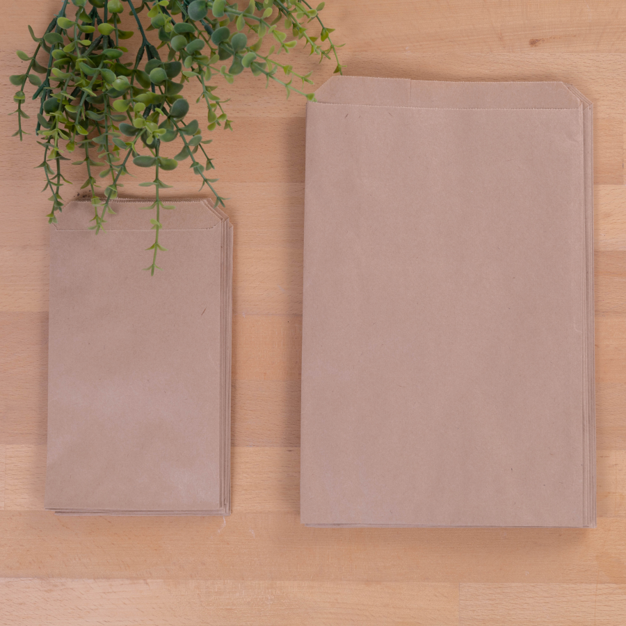 Kraft paper bag set, 11x20 - 18x30 cm / 10 pcs each - 1