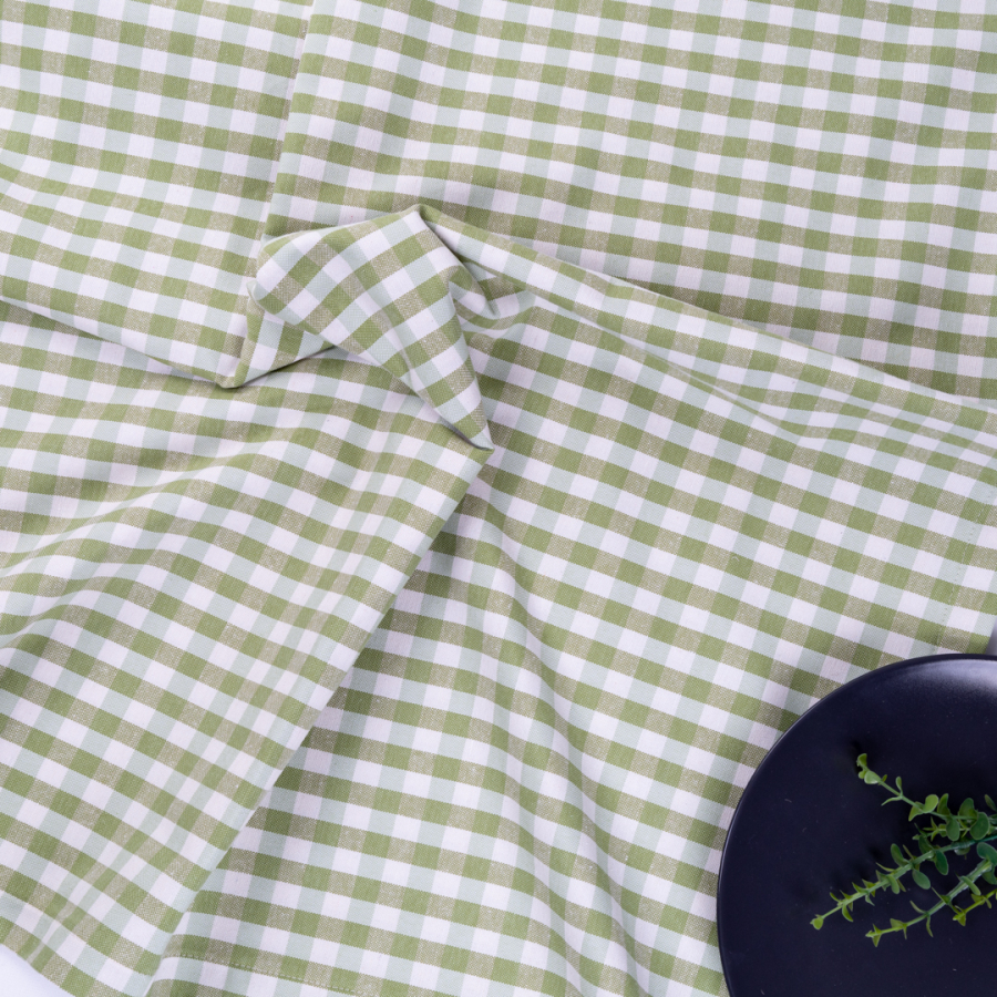 Woven fabric picnic tablecloth, green / 180x180 - 2