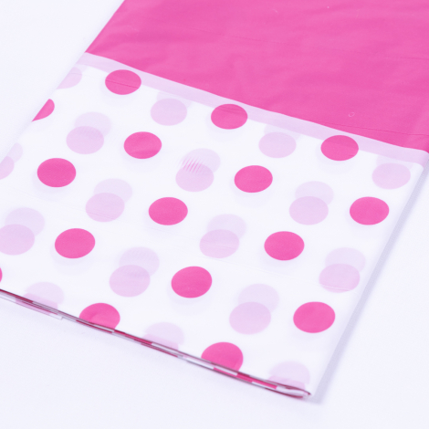 Liquid Proof Disposable Tablecloth, Pink Polka Dot, 120x185 cm / 1 piece - 2