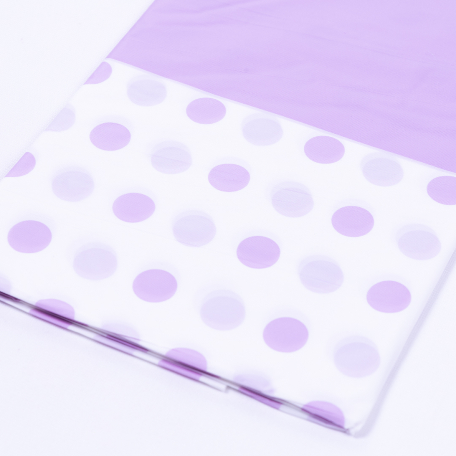 Liquid Proof Disposable Tablecloth, Purple Polka Dot, 120x185 cm / 1 piece - 2