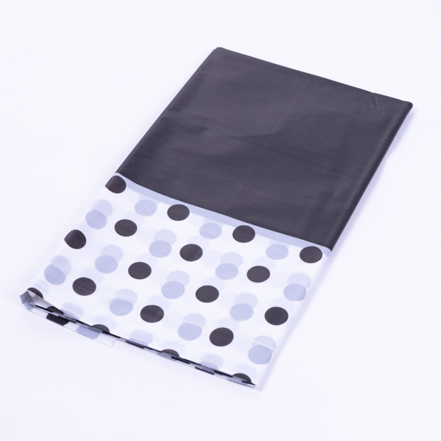 Liquid Proof Disposable Tablecloth, Black Polka Dot, 120x185 cm / 1 piece - 1