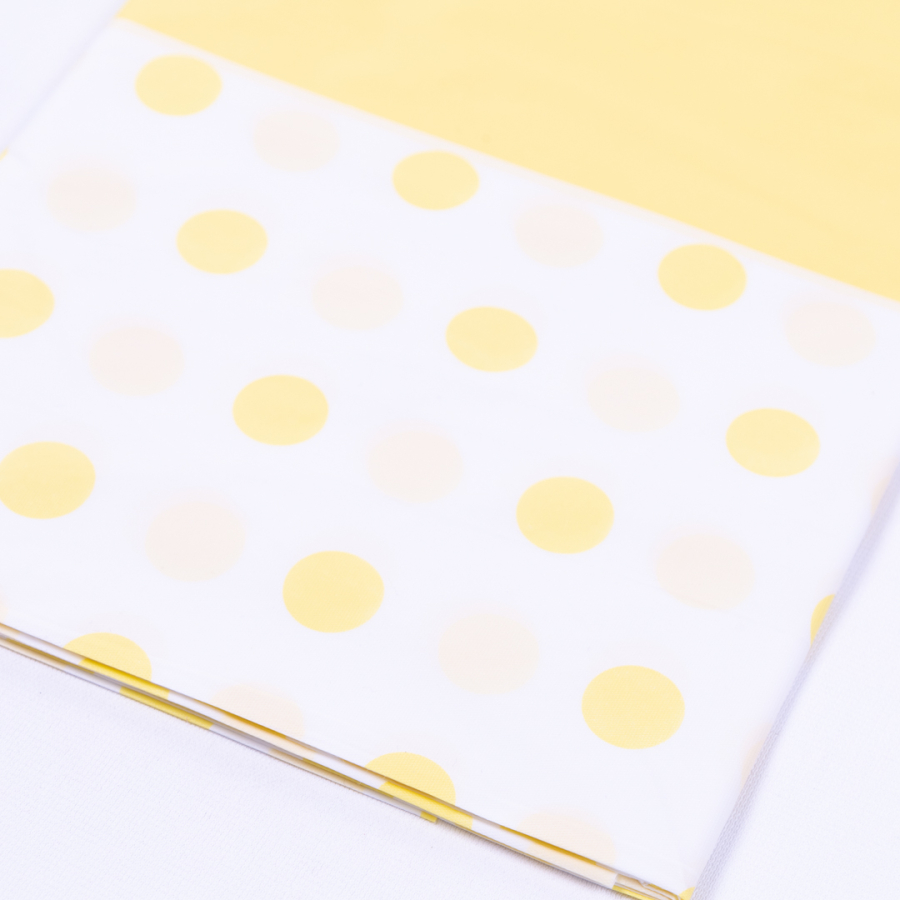 Liquid Proof Disposable Tablecloth, Yellow Polka Dot, 120x185 cm / 1 piece - 2