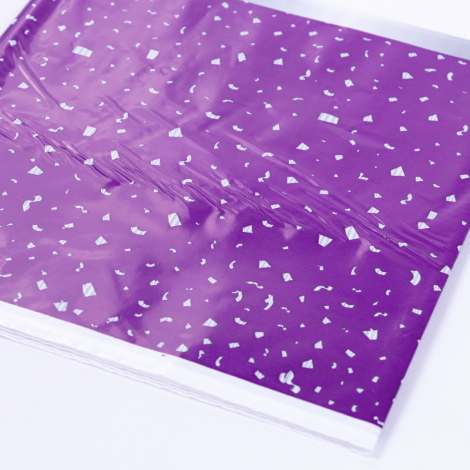 Liquid Proof Disposable Tablecloth, Purple Confetti, 120x185 cm / 1 piece - Bimotif (1)