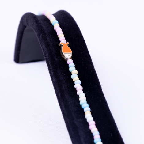 Colorful beaded anklet with fish accessories - 3