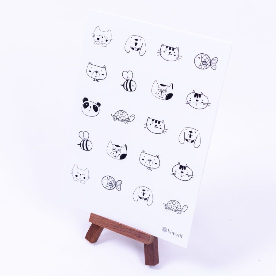 Pets doddle sticker set, A5 / 2 sheets - 1