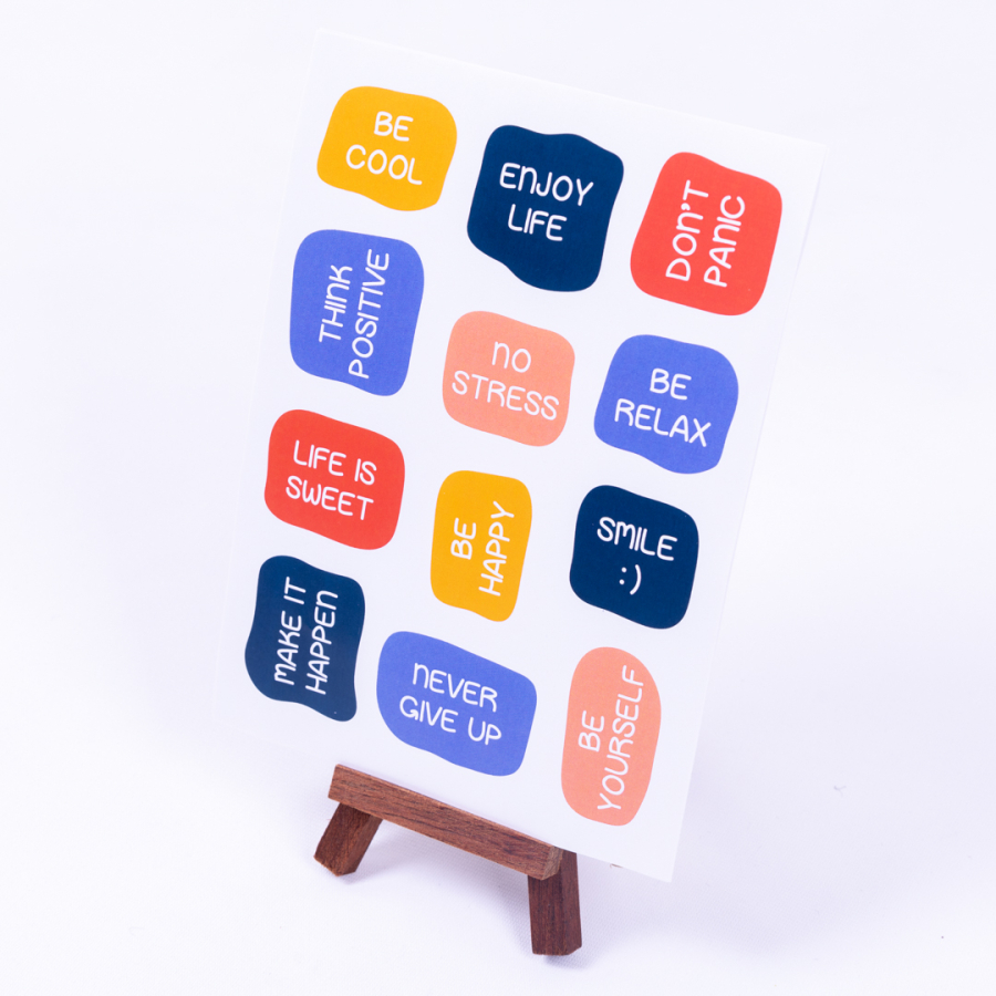 Fun writings sticker set, A5 / 2 pages - 1