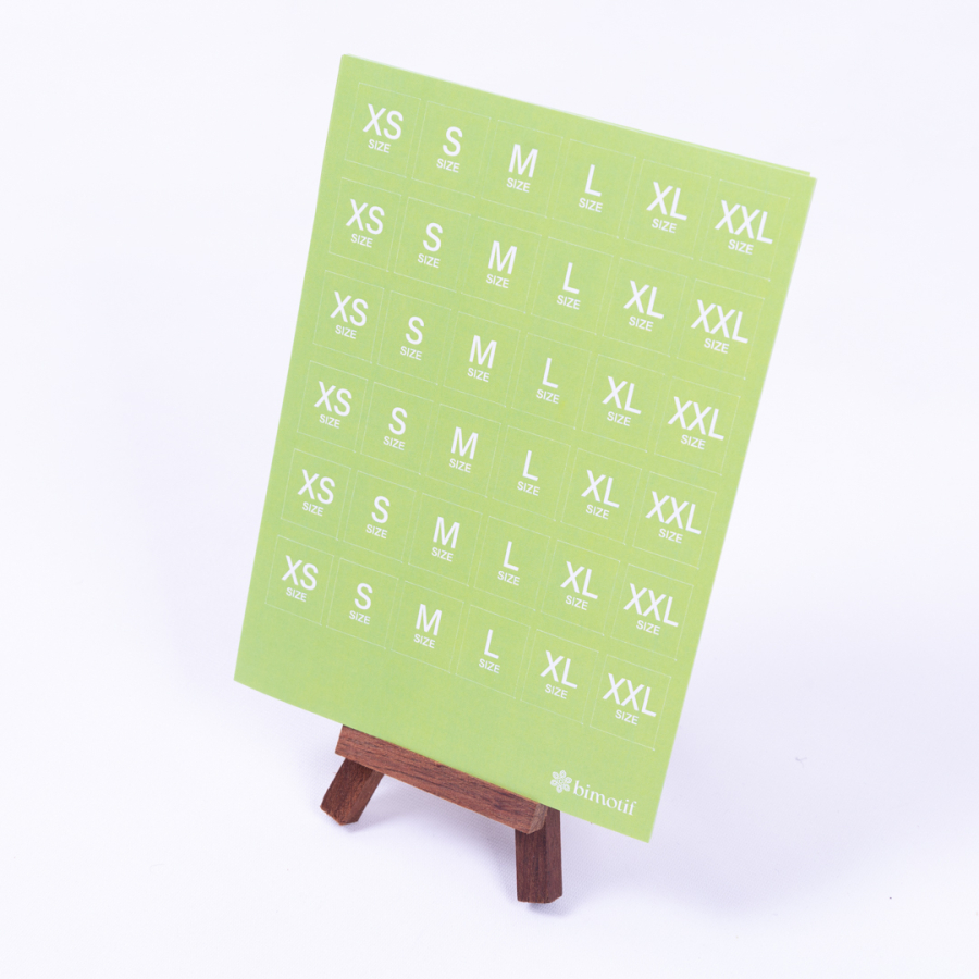 Size measurements sticker set, Green, A5 / 2 sheets - 1