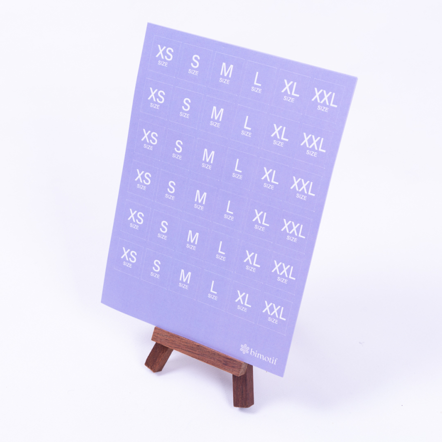 Size measurements sticker set, Purple, A5 / 2 sheets - 1