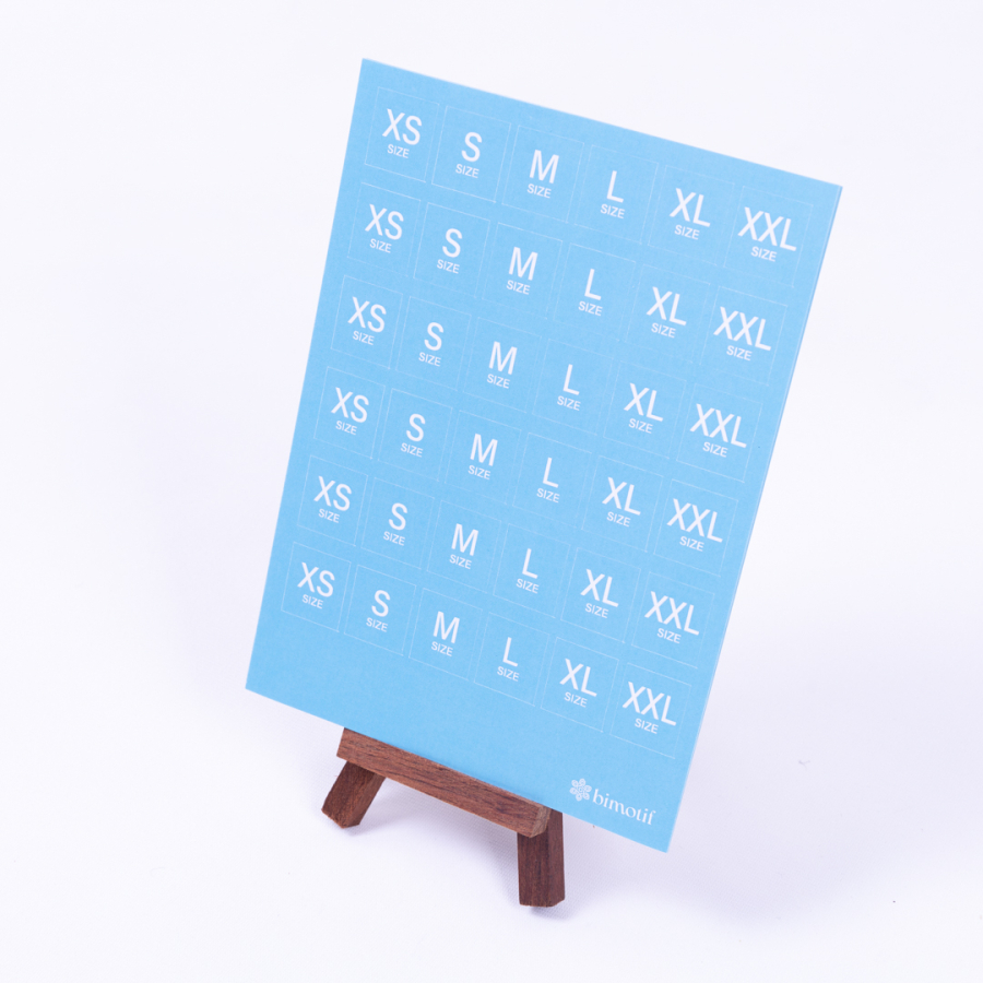 Size measurements sticker set, Blue, A5 / 2 sheets - 1