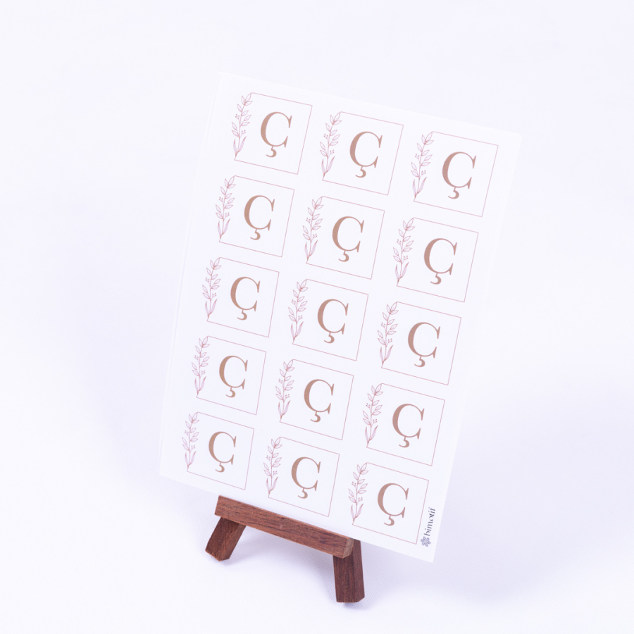 Wedding Alphabet Letter Set, Letter C, 3.5 cm / 30 pcs - 1