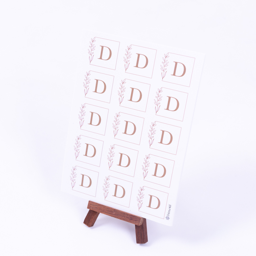 Wedding Alphabet Letter Set, Letter D, 3.5 cm / 30 pcs - 1