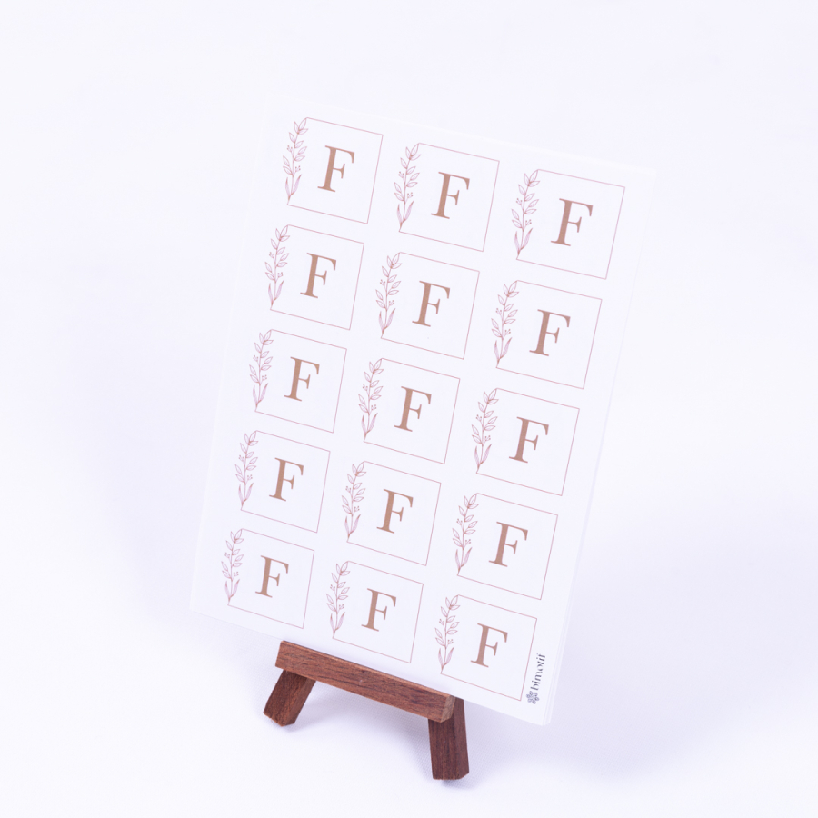 Wedding Alphabet Letter Set, Letter F, 3.5 cm / 30 pcs - 1