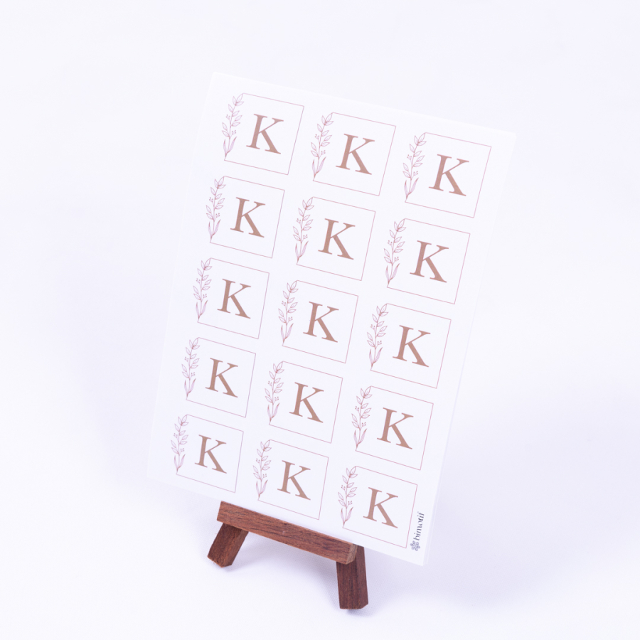 Wedding Alphabet Letter Set, Letter K, 3.5 cm / 30 pcs - 1