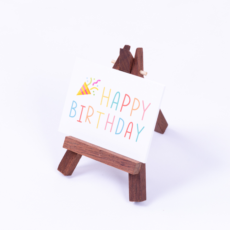 Greeting card, Happy Birthday, 6,5 x 8,5 cm / 10 pcs - 1