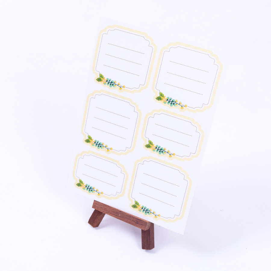 Light yellow note sticker set, A5 / 2 sheets - 1