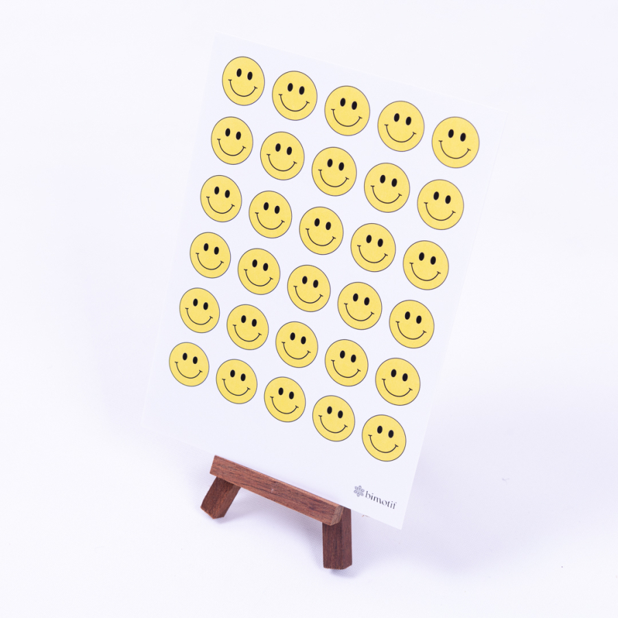 Yellow Smile, sticker set, A5 / 2 sheets - 1