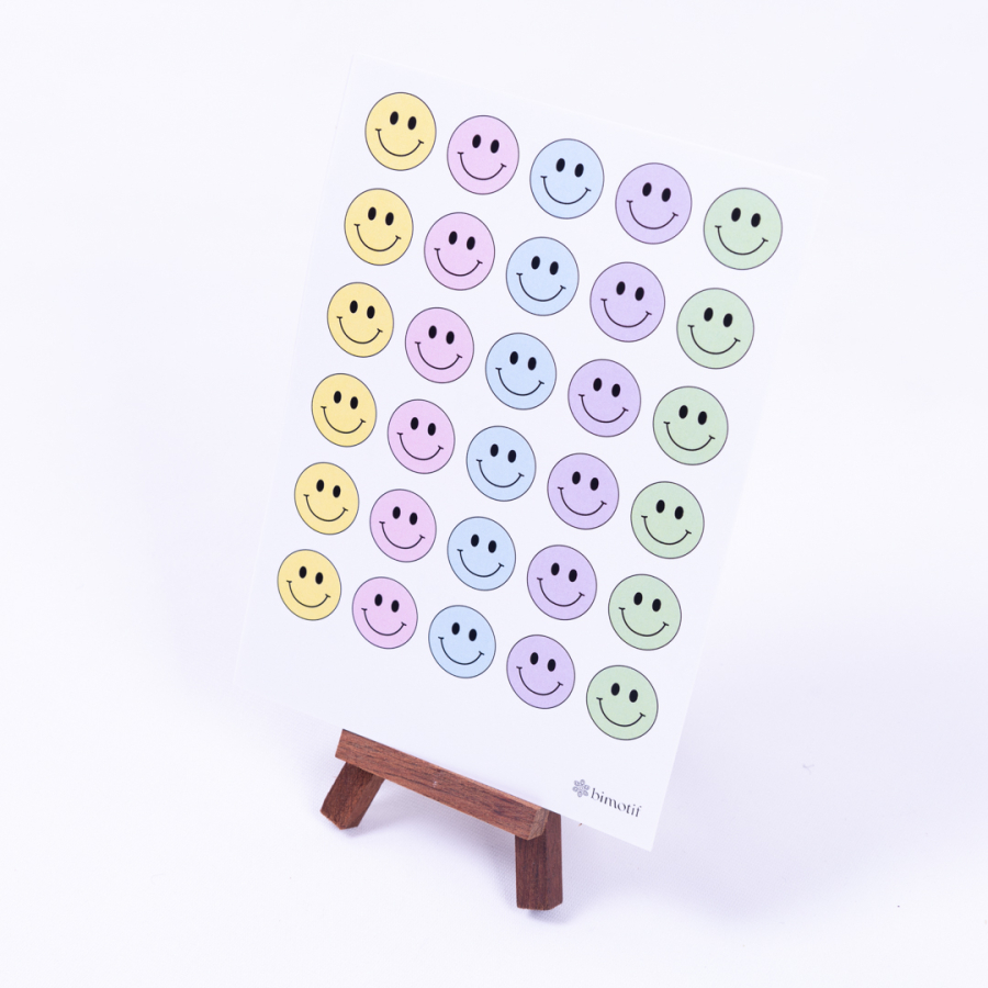 Colorful Smile, sticker set, A5 / 2 sheets - 1