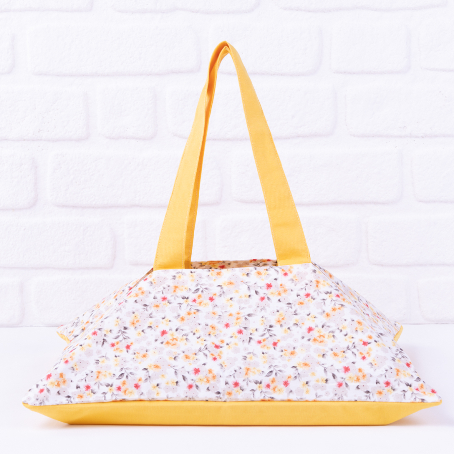 Yellow floral patterned baking dish cover made of water and stain resistant Duck fabric / 26x37 cm - 1