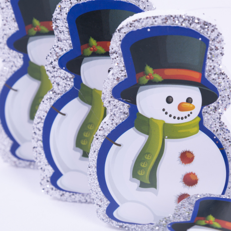 Styrofoam Christmas tree ornament, snowman / 6 pcs - 2