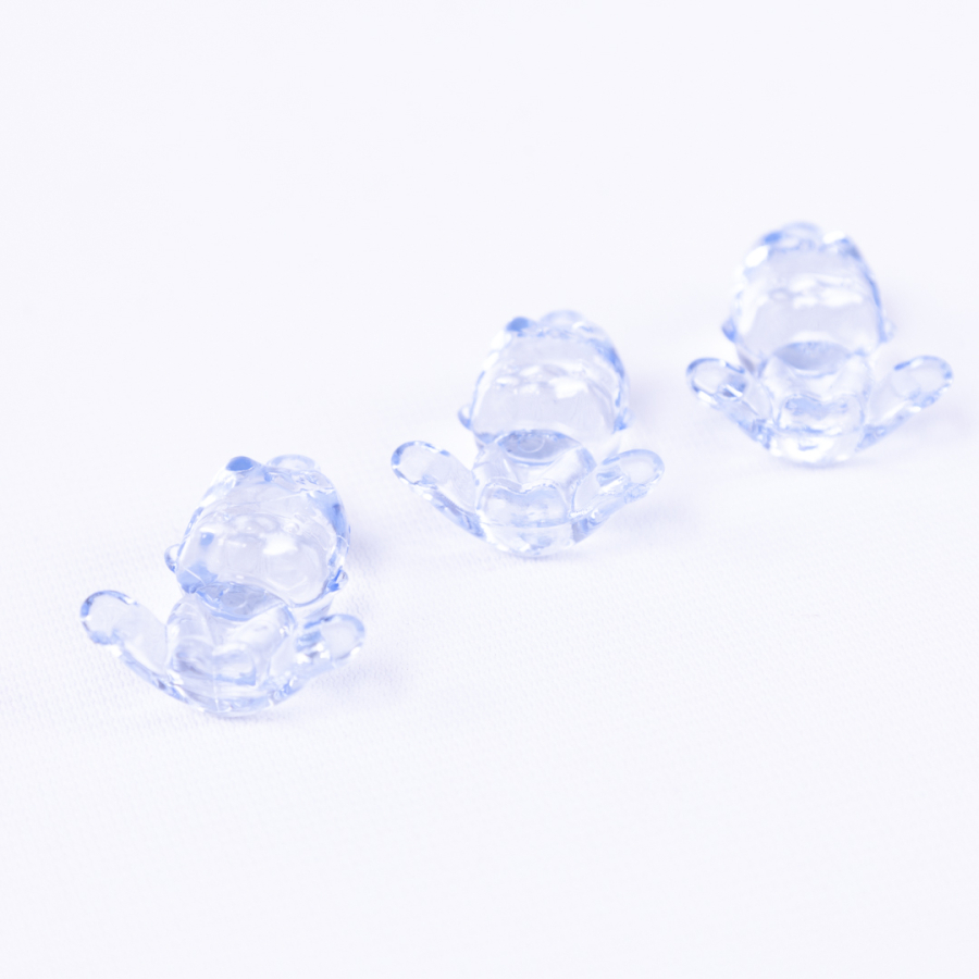 Transparent baby boy gift trinket, 3cm / 10 pcs - 1