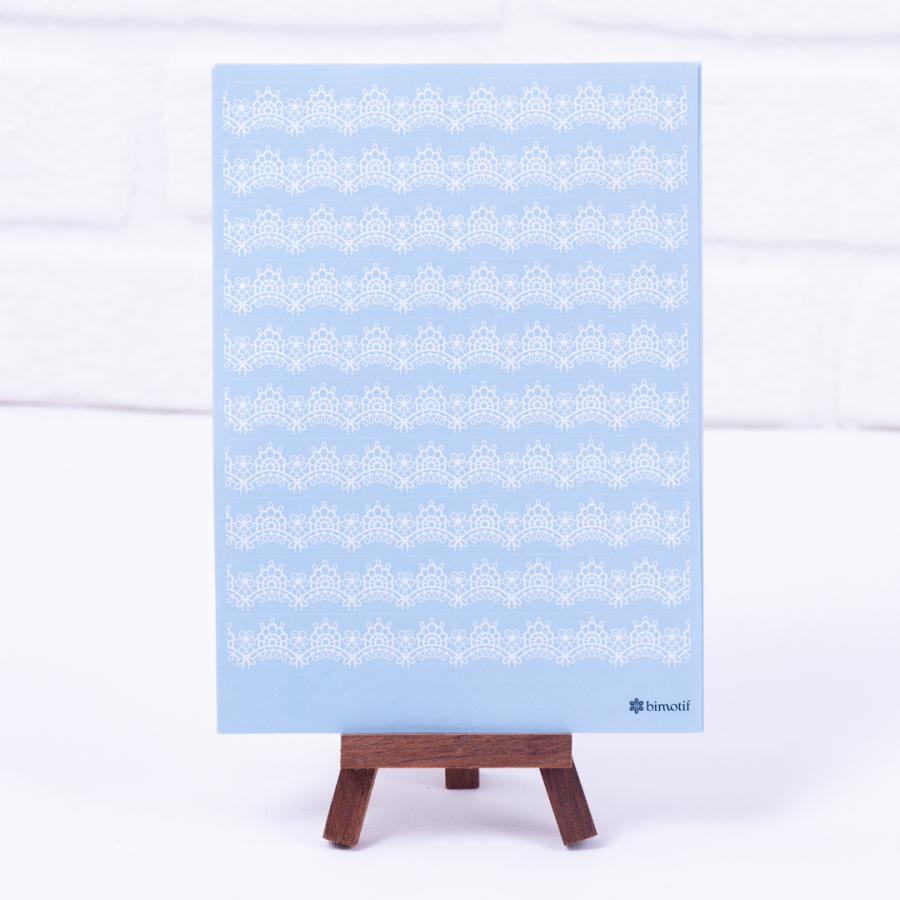 Blue sticker set with lace motif, A5 / 2 sheets - 1