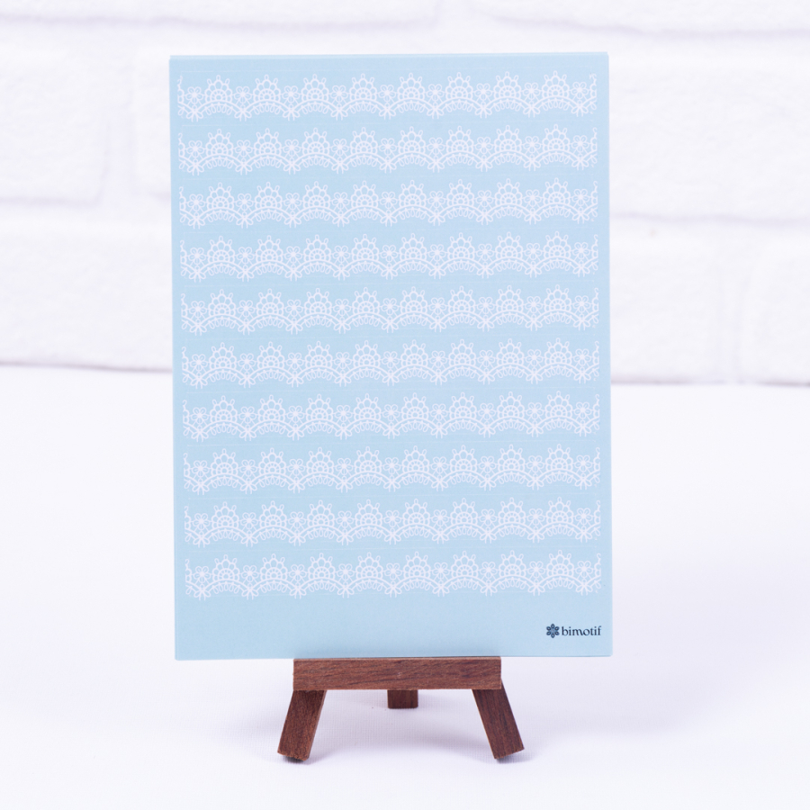 Light blue sticker set with lace motif, A5 / 2 sheets - 1