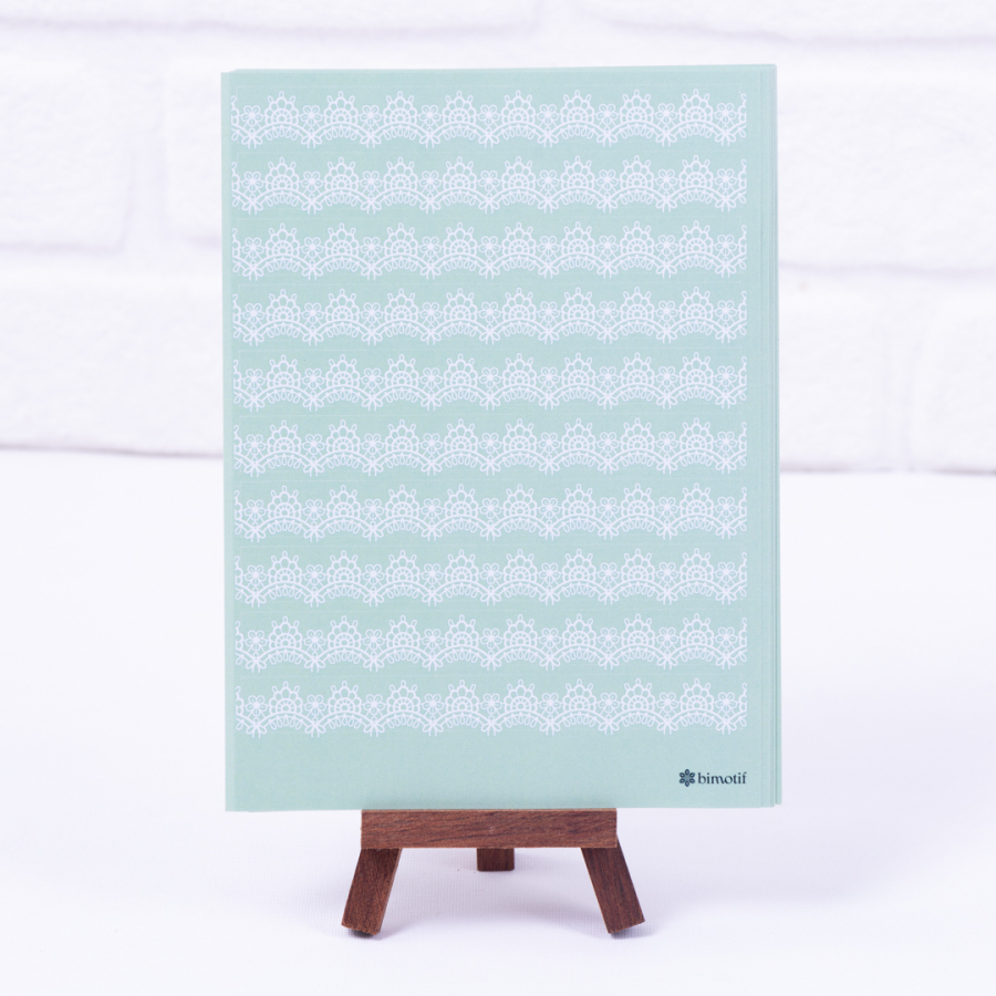 Mint sticker set with lace motif, A5 / 2 sheets - 1