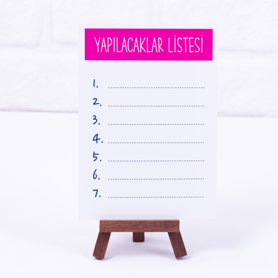 To-do list, fuchsia note card, 12 x 17 cm / 2 pcs - 1