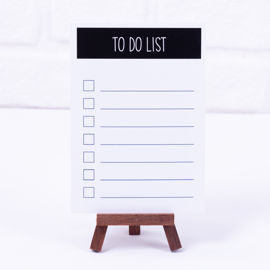 To do list, black note card, 12 x 17 cm / 2 pcs - 1