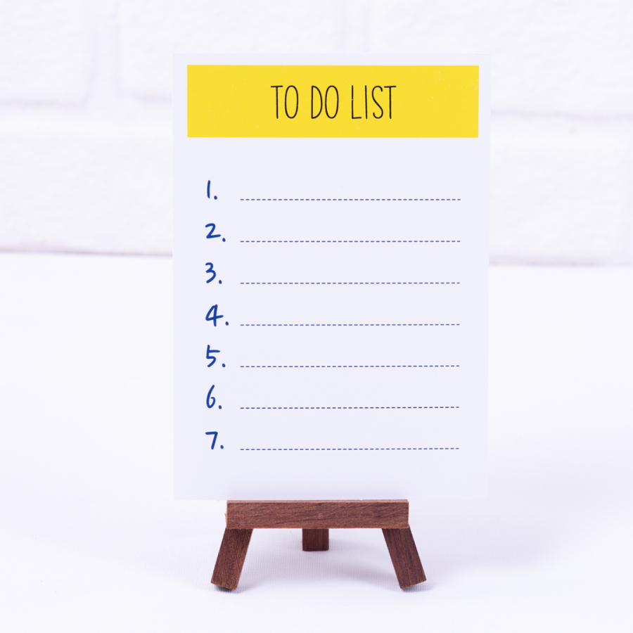 To do list, yellow note card, 12 x 17 cm / 2 pcs - 1