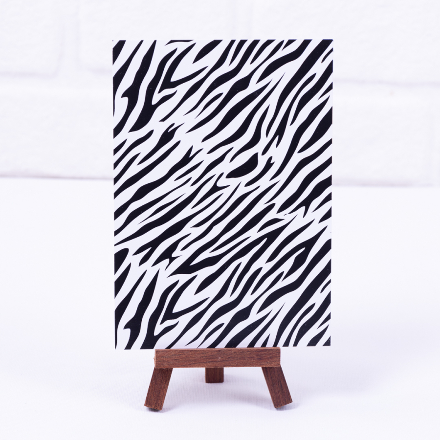 Zebra print note card, 12 x 17 cm / 2 pcs - 1