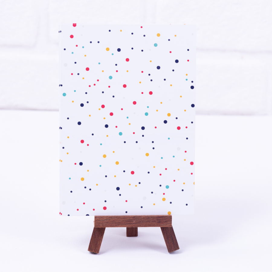 Coloured dots note card, 12 x 17 cm / 2 pcs - 1