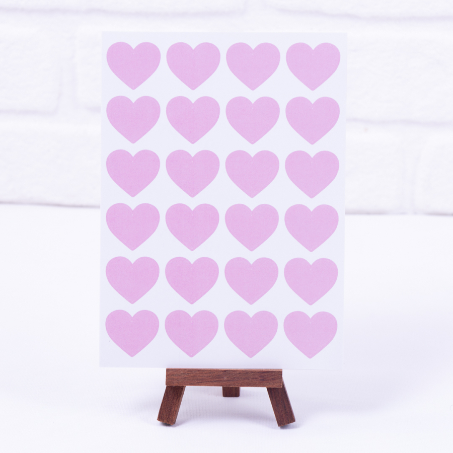 Lilac sticker with heart, A5 / 2 sheets - 1